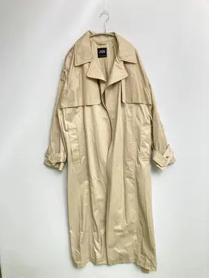 ZARA/ザラ/トレンチコート/ジャケット/アウター/ベージュ/EUR M-L/USA M-L/ MEX 28-30