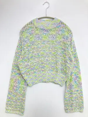 ZARA/ザラ/ニット/セーター/トップス/ライトグリーン/L