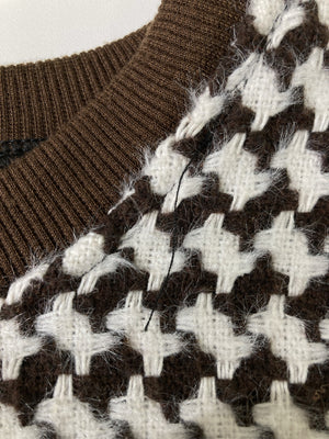 weiweijia/ニット/セーター/トップス/ブラウン