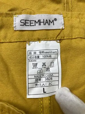 SEEMHAM/サロペット/オーバーオール/オールインワン・サロペット/イエロー/L