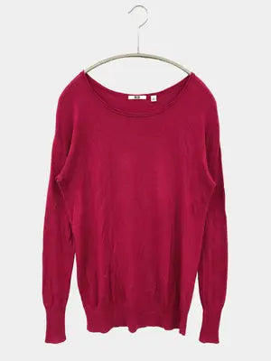 UNIQLO/ユニクロ/ニット/セーター/トップス/レッド/L