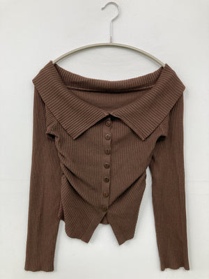 ニット/セーター/トップス/ブラウン/F