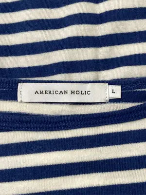 AMERICAN HOLIC/アメリカンホリック/Tシャツ/カットソー/トップス/ネイビー/L