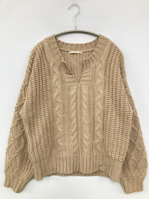 RETRO GIRL/レトロガール/ニット/セーター/トップス/ベージュ/M