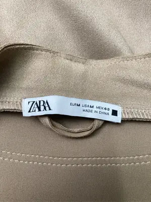 ZARA/ザラ/ノーカラージャケット/ジャケット/アウター/ベージュ/EUR M/USA M/MEX 40