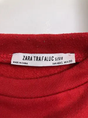 ZARA TRAFALUC/ザラトラファルック/スウェット/トップス/レッド/USA L