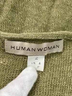 HUMAN WOMAN/ヒューマンウーマン/ニット/セーター/トップス/カーキ/M