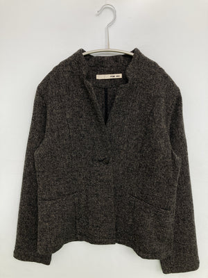 evam eva/ノーカラージャケット/ジャケット/アウター/ブラック/1