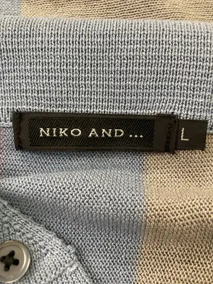 niko and .../ニコアンド/ポロシャツ/トップス/ブルー/L