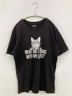 Tシャツ/カットソー/トップス/ブラック/L  胸囲96～104