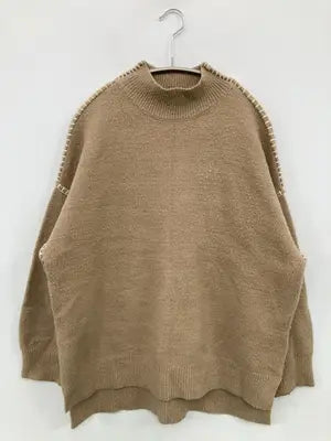 ニット/セーター/トップス/ベージュ/M  バスト79～87　身長154～162