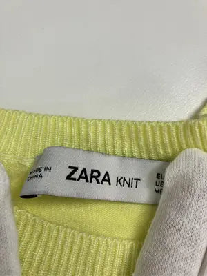 ZARAKNIT/ニット/セーター/トップス/イエロー/USA S