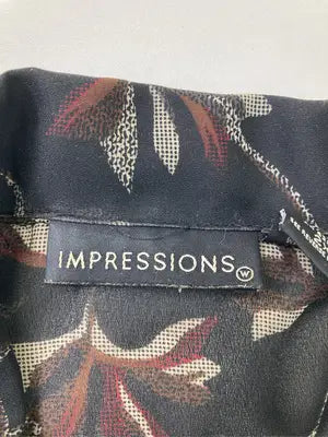 impressions/インプレッションズ/シャツ/ブラウス/トップス/ブラック/2X