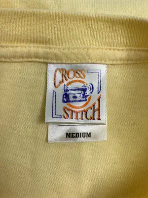 CROSS STITCH/Tシャツ/カットソー/トップス/イエロー/MEDIUM