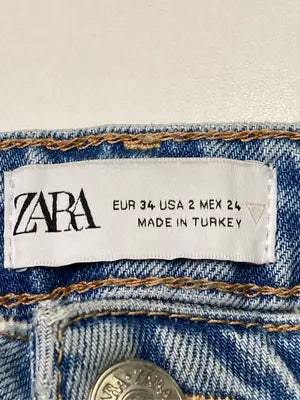 ZARA/ザラ/デニムパンツ/パンツ/ブルー/EUR 34 USA 2