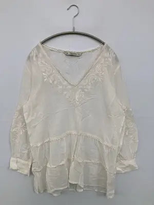 ZARA/ザラ/チュニック/ワンピース/ドレス/ホワイト/EUR L/USA L/MEX 30