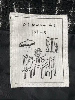 As know as plus/アズノゥアズプラス/ノーカラージャケット/ジャケット/アウター/ブラック