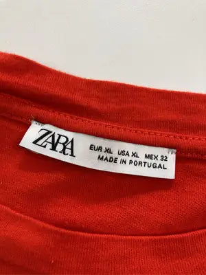 ZARA/ザラ/Tシャツ/カットソー/トップス/レッド/USA XL