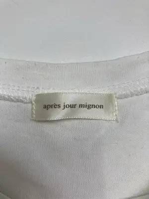 apres jour mignon/アプレジュールミニョン/Tシャツ/カットソー/トップス/ホワイト/LL