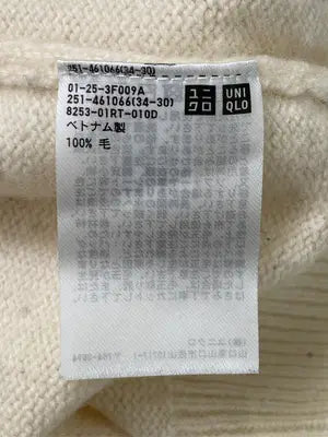 UNIQLO/ユニクロ/ニット/セーター/トップス/アイボリー/XL