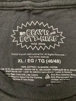 BEAVIS AND BUTT-HEAD/ビーバスアンドバットヘッド/Tシャツ/カットソー/トップス/ブラック/XL