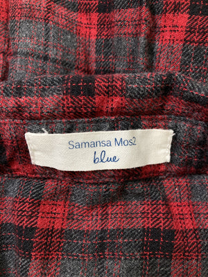 Samansa Mos2 blue/サマンサモスモスブルー/シャツワンピース/ワンピース/ドレス/グレー/F