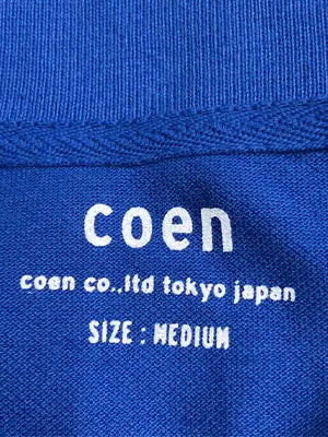 coen/コーエン/ポロシャツ/トップス/ブルー/MEDIUM