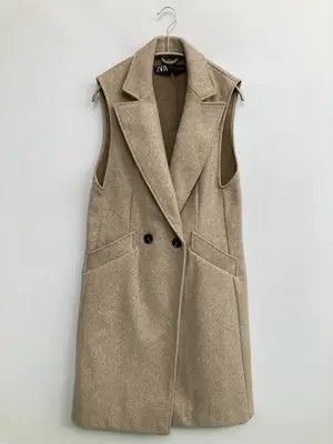 ZARA/ザラ/ベスト/トップス/ベージュ/USA XS