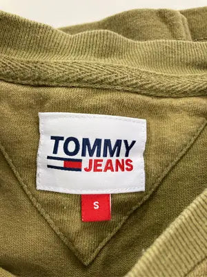 TOMMY JEANS/トミージーンズ/Tシャツ/カットソー/トップス/カーキ/S