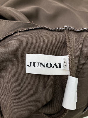 JUNOAH/ジュノア/スラックス/パンツ/ブラウン/XL