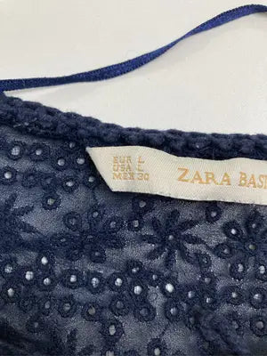 ZARA/ザラ/シャツ/ブラウス/トップス/ネイビー/EUR L/USA L/MEX 30