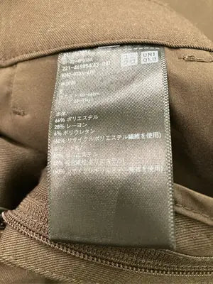 UNIQLO/ユニクロ/スラックス/パンツ/ブラウン/S    ウエスト60-66cm