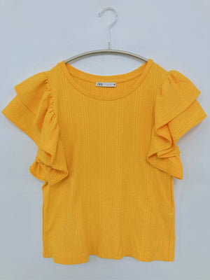 ZARA/ザラ/Tシャツ/カットソー/トップス/オレンジ/L