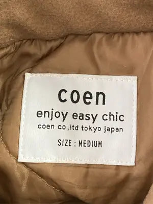 coen/コーエン/ピーコート/ジャケット/アウター/ベージュ/MEDIUM