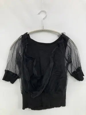 clear/クリア/Tシャツ/カットソー/トップス/ブラック/F