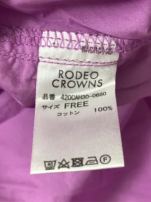 RODEO CROWNS/ロデオクラウンズ/シャツ/ブラウス/トップス/パープル/FREE