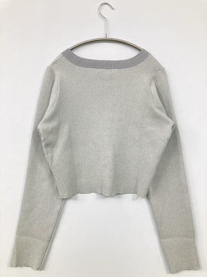 NICE CLAUP/ナイスクラップ/カーディガン/ボレロ/トップス/グレー/F