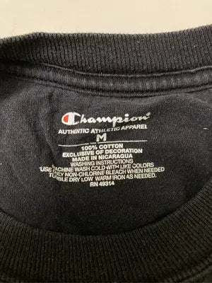 Champion/チャンピオン/Tシャツ/カットソー/トップス/ブラック/M
