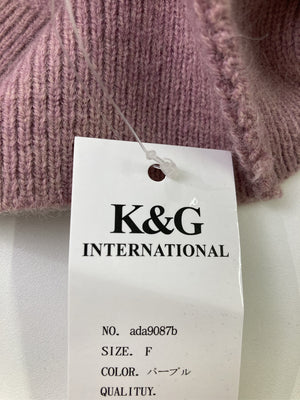 K&G/ニット/セーター/トップス/パープル/F