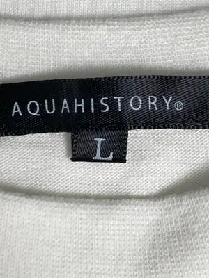 AQUAHISTORY/Tシャツ/カットソー/トップス/アイボリー/L