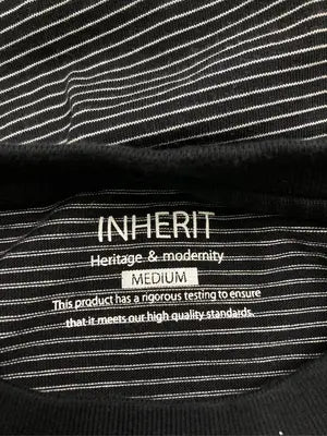 INHERIT/インヘリット/Tシャツ/カットソー/トップス/ブラック/MEDIUM