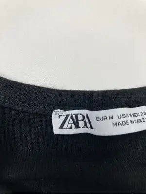 ZARA/ザラ/Tシャツ/カットソー/トップス/ブラック/USA M