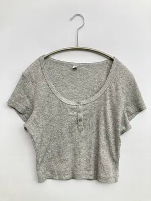 UNIQLO/ユニクロ/Tシャツ/カットソー/トップス/グレー/M