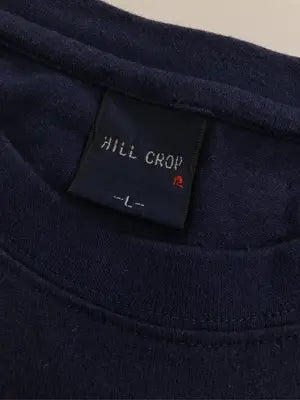 HILL CROP/Tシャツ/カットソー/トップス/ネイビー/L