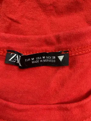 ZARA/ザラ/Tシャツ/カットソー/トップス/レッド/M