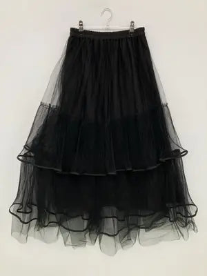 ems/エムズエキサイト/ロングスカート/スカート/ブラック/F