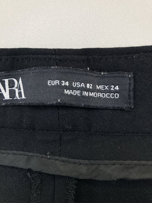 ZARA/ザラ/スラックス/パンツ/ブラック/EUR34
