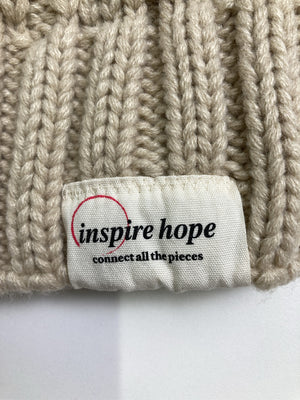 inspire hope/ニットキャップ/ビーニー/帽子/ベージュ