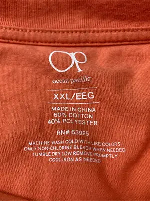 Ocean pacific/オーシャンパシフィック/Tシャツ/カットソー/トップス/オレンジ/XXL/EEG
