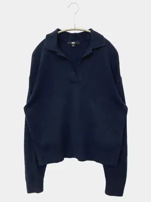 UNIQLO/ユニクロ/ニット/セーター/トップス/ネイビー/M
